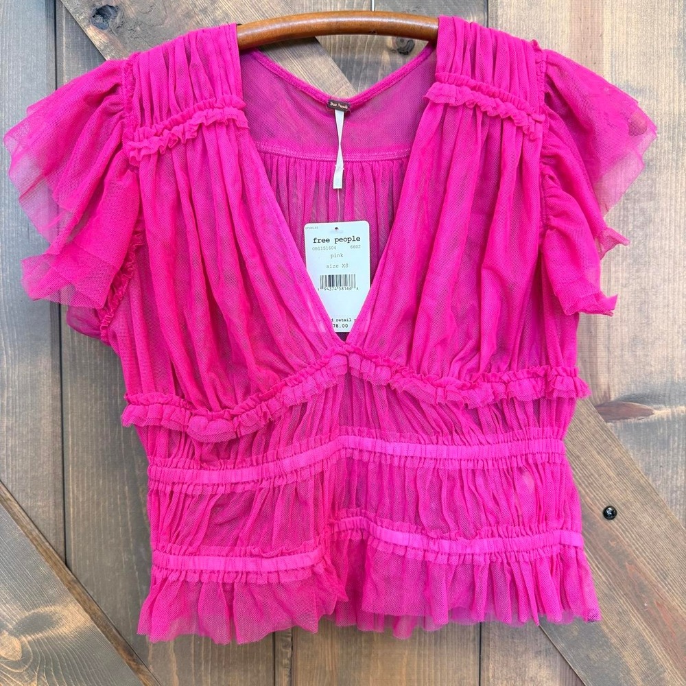 Free People Sheer Top XS NWT